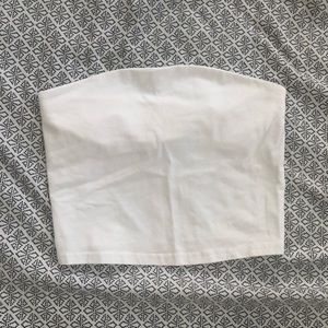 White cropped tube top